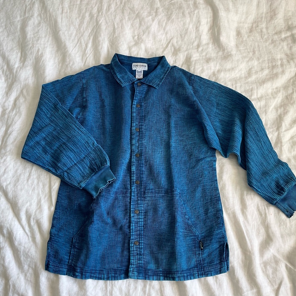 Vintage ezze wear cord cotton shirt jacket